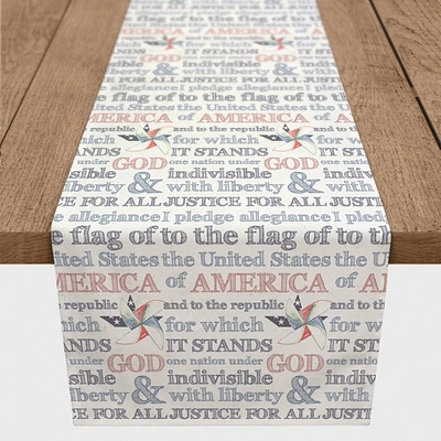 Pledge of Allegiance Poly Twill Table Runner