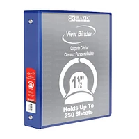 BAZIC® 3 Ring View Binder with Pockets