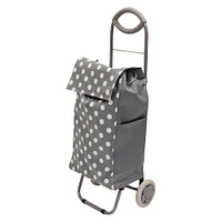 BIOS Foldable Rolling Shopping Cart with Detachable Bag