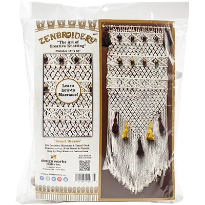 Design Works™ Zenbroidery™ Desert Dreams Macramé Wall Hanging Kit