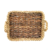 Brown Decorative Handwoven Seagrass Tray