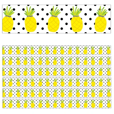 Schoolgirl Style™ Simply Stylish Tropical Pineapples Border, 216ft.