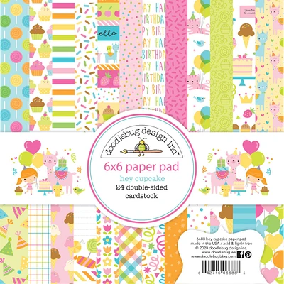 Doodlebug Design Inc.™ Petite Prints Hey Cupcake 6" x 6" Paper Pad, 24 Sheets