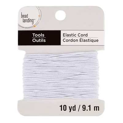 12 Pack: 0.5mm White Elastic Cord by Bead Landing™