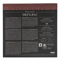 Fabriano® Studio Cold Press 12" x 12" Watercolor Paper Block, 20 Sheets