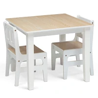 Children's White Table & 2 Chair Set