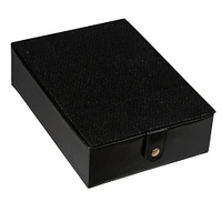 Ruby + Cash Black Jewelry Organizer Box with Vanity Mirror