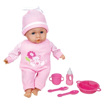 Lissi Dolls 13" Talking Baby with Feeding Accessories