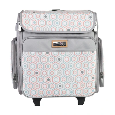 Everything Mary Gray Hexagon Rolling Scrapbook Storage Tote
