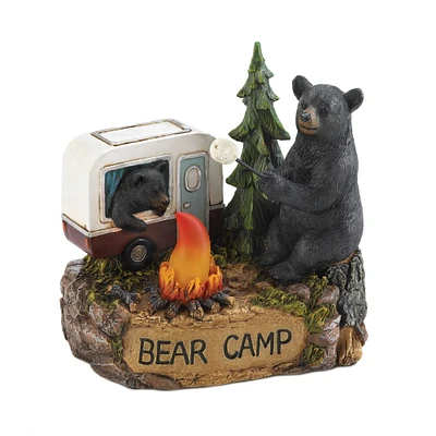 5" Camping Bear Family Light Up Figurine