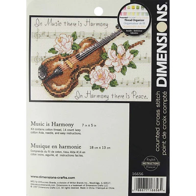 Dimensions® Music Is Harmony Counted Cross Stitch Kit