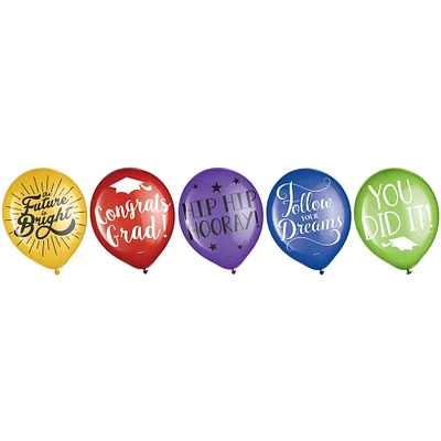 Multicolor Graduation Balloons