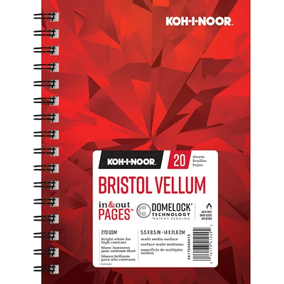 Koh-I-Noor® Bristol Vellum Pad, 5.5" x 8.5" 