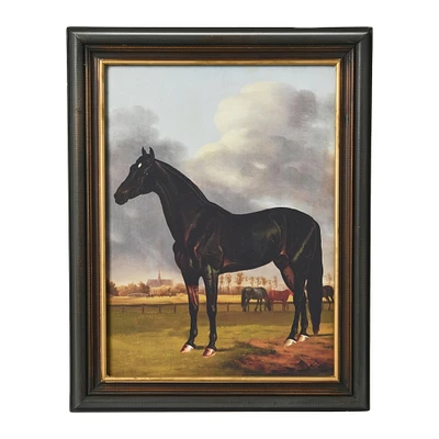 Horse Print with Wood Frame