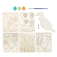 T-Rex Color-In 3D Wood Puzzle by Creatology™