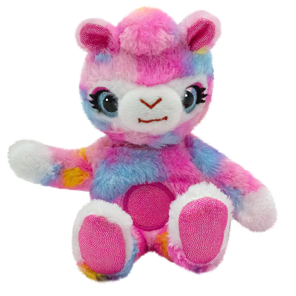 BIGiggles Take-Along Chat-Back Multicolor Llama Jenny Plush, 10"