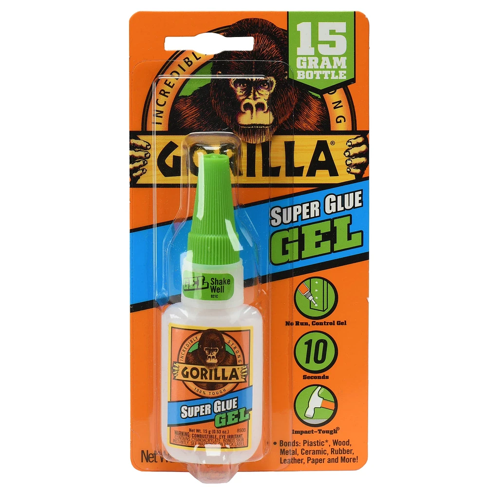 8 Pack: Gorilla Super Glue Gel, 15g