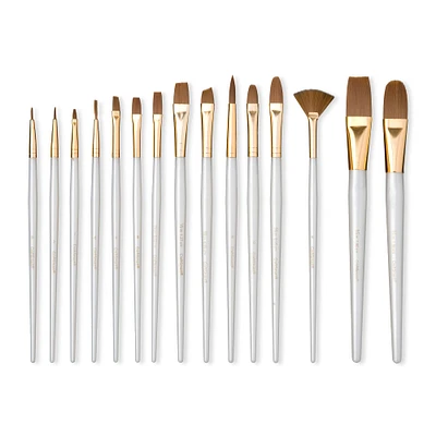 6 Pack: Brown Taklon Variety Paint Brush Set by Craft Smart®