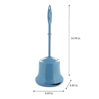 Bath Bliss Blue Toilet Brush & Holder