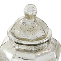 Silver Glass Vintage Decorative Jar Set