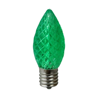 Green Faceted LED C9 Replacement Christmas Bulbs, 25ct.