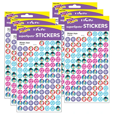 Trend Enterprises® superSpots® Winter Joys Stickers, 6 Packs of 800ct.