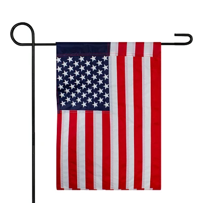 Patriotic Americana Embroidered Outdoor Garden Flag, 12.5" x 18"