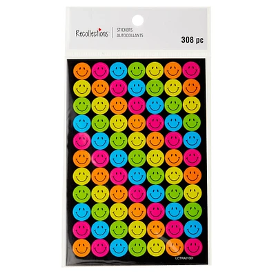 Neon Smiley Face Stickers by Recollections™
