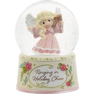 Precious Moments Ringing In Holiday Cheer Annual Angel Musical Resin & Glass Snow Globe