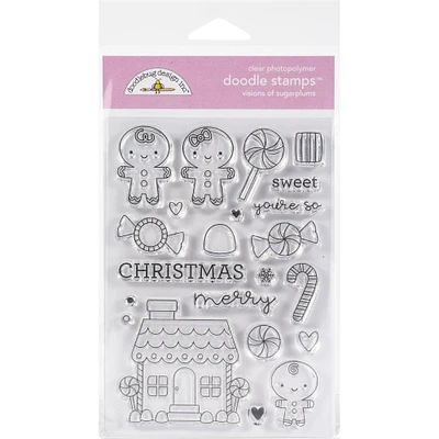 Doodlebug Design Inc.™ Doodle Stamps™ Visions Of Sugarplums Clear Stamp Set
