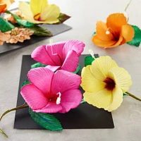 Yellow, Pink & Orange Hibiscus Paper Flowers by Recollections™, 6ct.