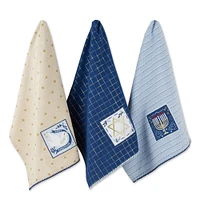 DII® Assorted Hanukkah Embellished Dishtowel Set