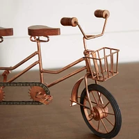 21" Pink Mango Wood Vintage Bicycle Sculpture