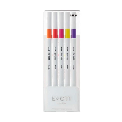 EMOTT Passion 5 Color Fineliner Pen Set