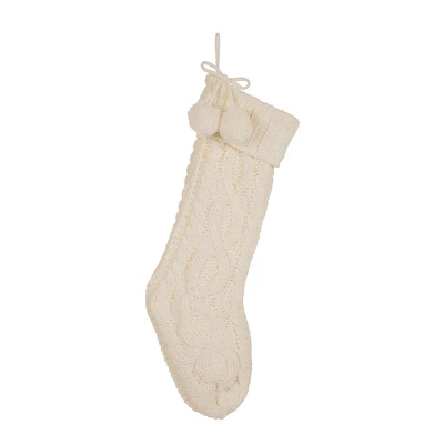 Glitzhome® 24" Knited Christmas Stocking