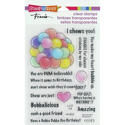 Stampendous® Fran's Gumball Greeting Clear Stamp Set