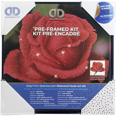 Diamond Dotz® Rose Bud Pre-Framed Diamond Art Kit