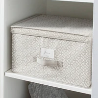 Simplify Jumbo Gray Boho Storage Box