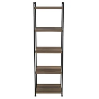 Household Essentials Jamestown 5 Shelf Narrow Bookshelf