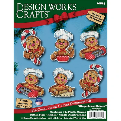 Design Works™ Gingerbread Plastic Canvas Ornament Kit