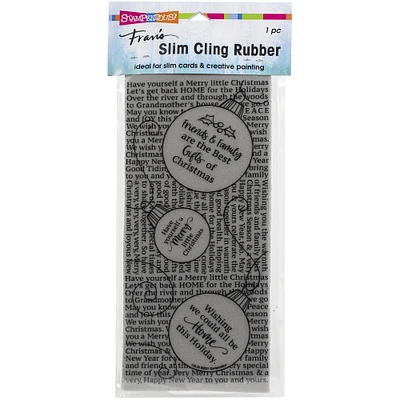 Stampendous® Ornament Text Slim Cling Stamp