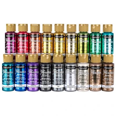 DecoArt® Dazzling Metallics™ 18 Color Acrylic Paint Set