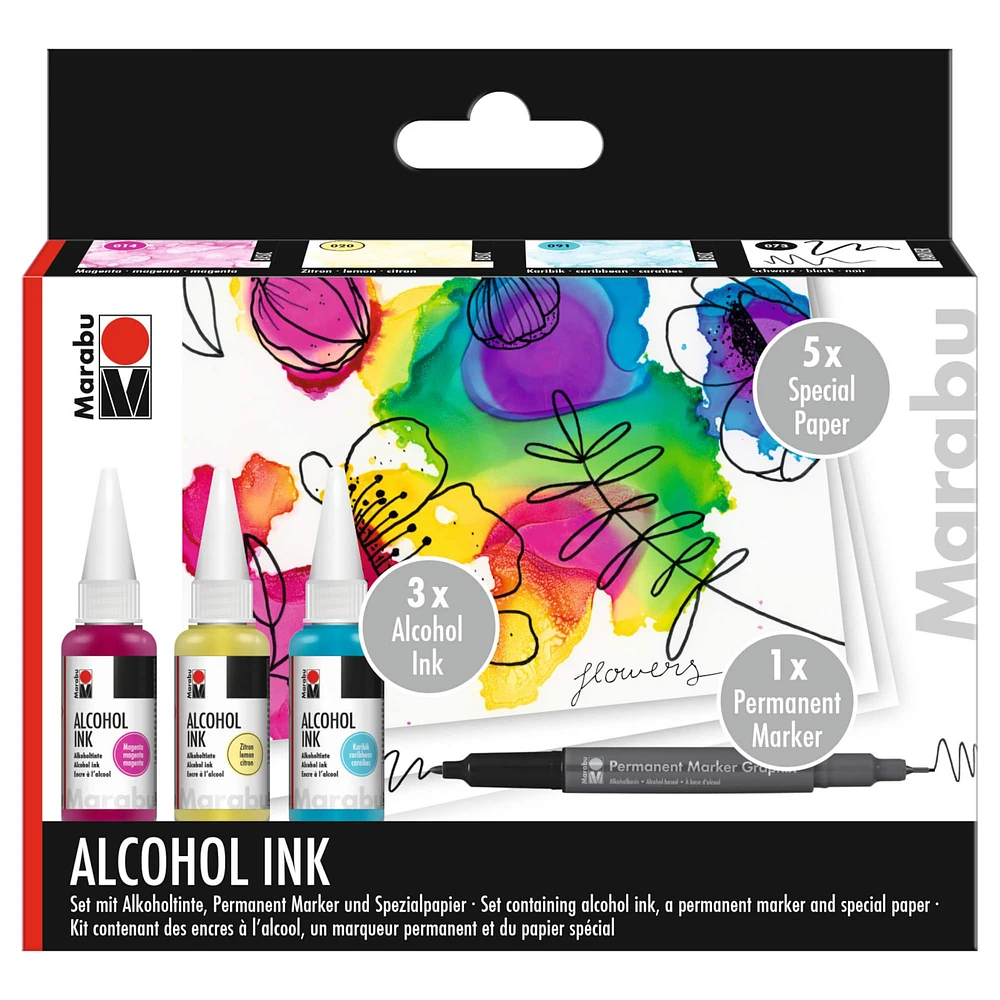 Marabu Flower Alcohol Ink Set, 20mL