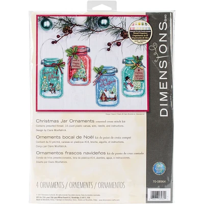 Dimensions® Christmas Jar Ornaments Counted Cross Stitch Kit