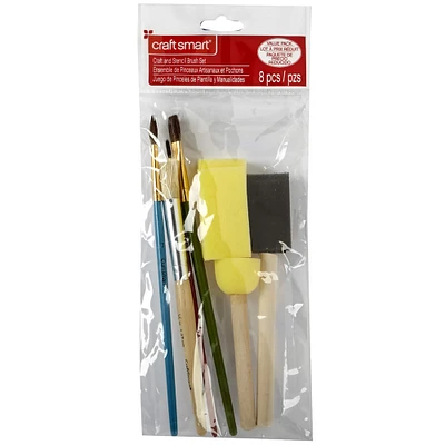 12 Packs: 8 ct. (96 total) Craft & Stencil Brush Set by Craft Smart®