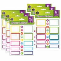 Teacher Created Resources Colorful Labels Planner Stickers, 6 packs of 96