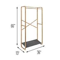 Honey Can Do Bamboo & Canvas Garment Rack