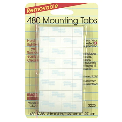 8 Packs: 3 Packs 480 ct. (11,520 total) Magic Mounts® 1/2" Removable Mounting Tabs
