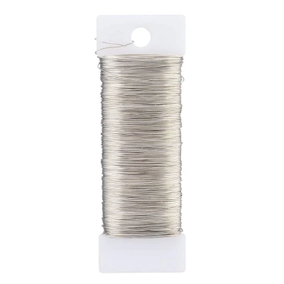 20 Pack: 30 Gauge Bright Silver Paddle Wire by Ashland®