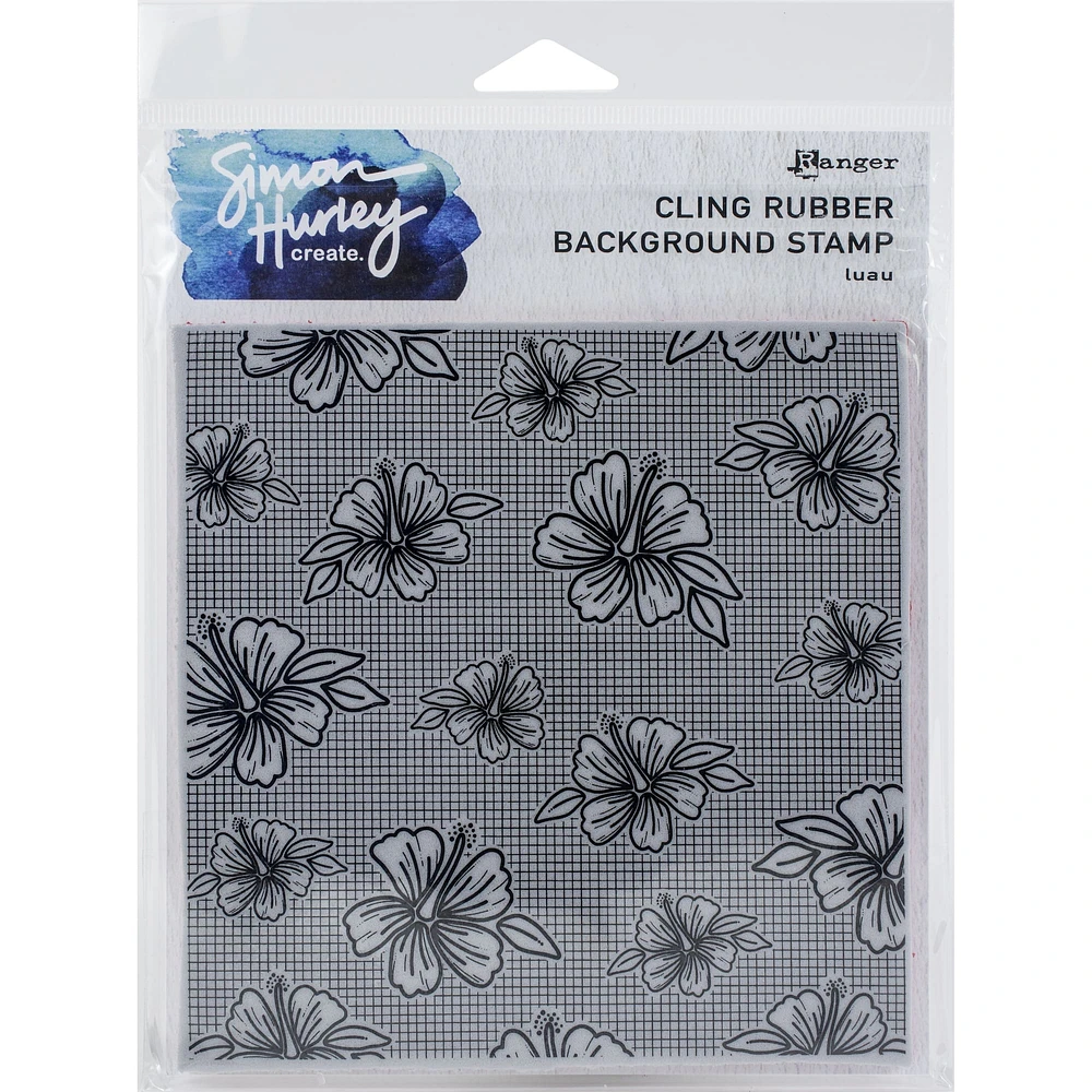 Simon Hurley create. Luau Background Cling Stamp